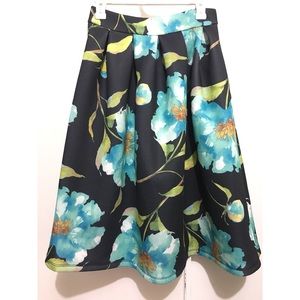 Floral midi bubble skirt